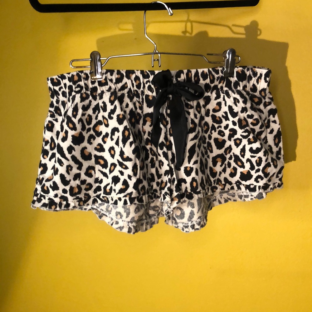 Leopard print pajamas shorts